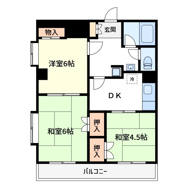 クレール・オートンヌ南水元 201号室 間取り