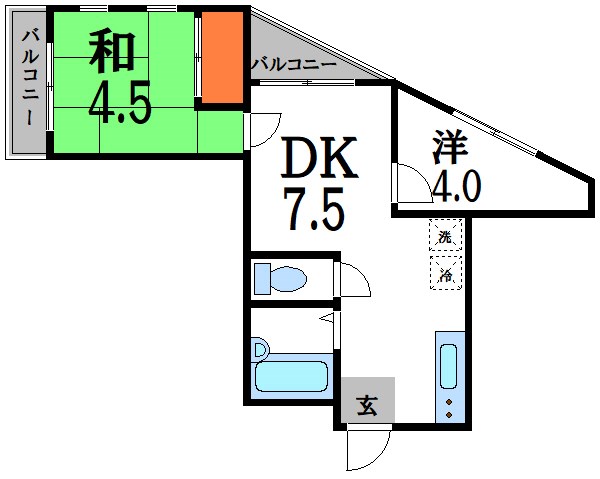 コスモ壱番館  間取り