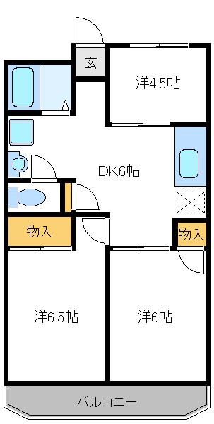 オオタ中の庭ハイツ 間取り