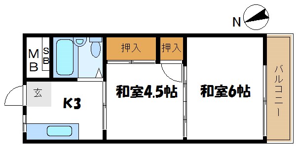 メゾンこちや  間取り