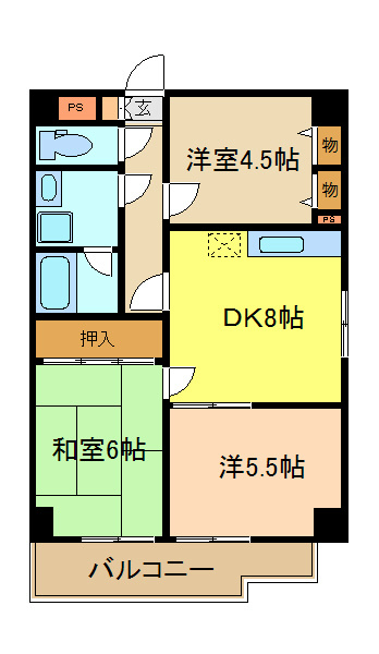 クオーレプロバンス篠崎 間取り図