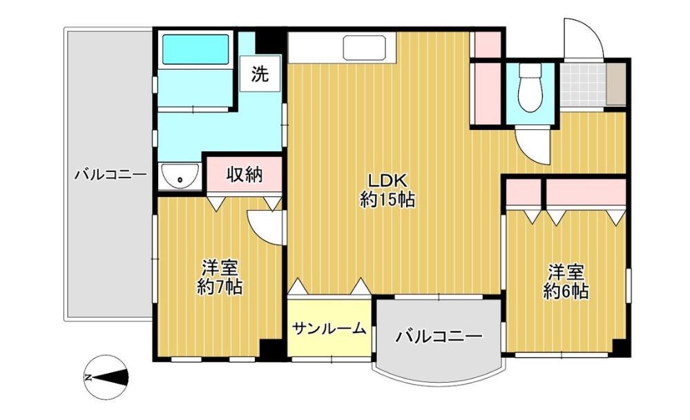 カスタム南葛西 302号室 間取り