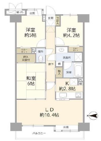 ライオンズマンション梅島中央公園 間取り