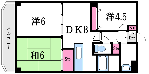 シャンサール船堀  間取り図