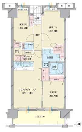 プライヴェル足立パークフロント 間取り