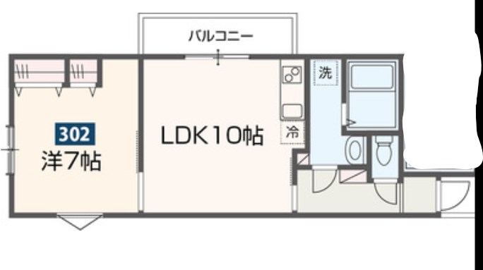 MELDIA行徳Ⅲ 302号室 間取り
