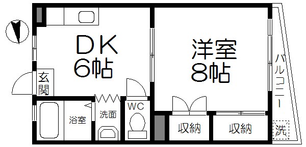 カマタコーポ  間取り