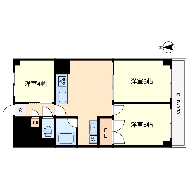 ニチメン竹の塚ハイツ 間取り図