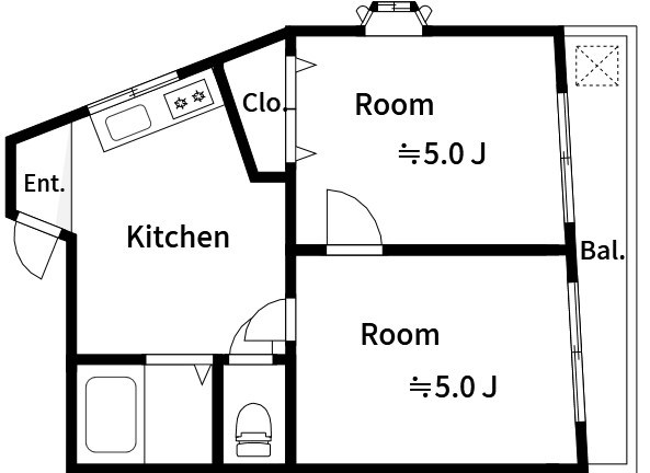 コーポツーエイト 間取り