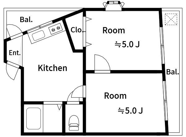 コーポツーエイト 間取り図