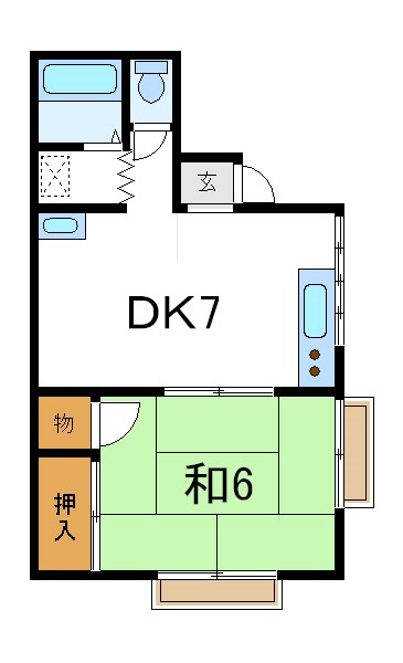 ライトハウス 201号室 間取り