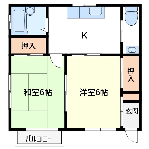 ゴールデンハイツB  間取り