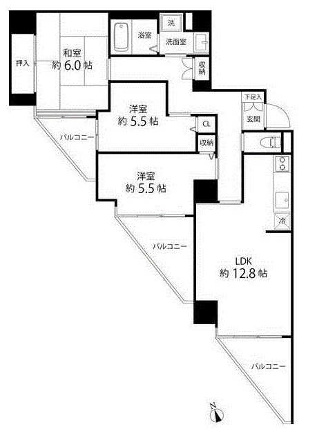 T's garden東陽町  間取り