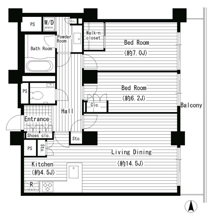 リバーポイントタワー  間取り図