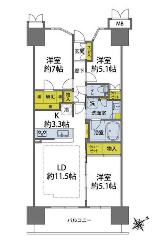 レジデントプレイス西葛西 間取り