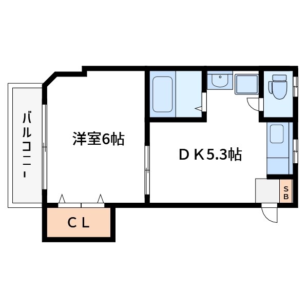 サンライズアサダ 301号室 間取り