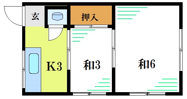 富有荘Ａ 間取り