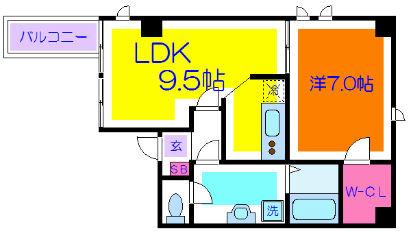 コンフォート白稜 間取り図