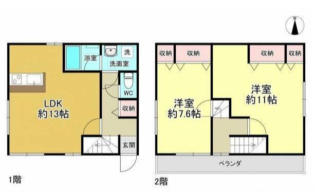 墨⽥区⽴花３丁⽬⼾建 間取り