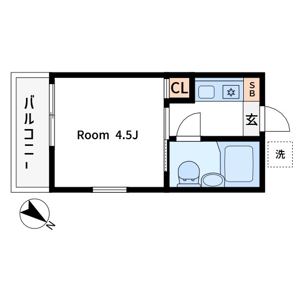 フラット根津2  間取り図