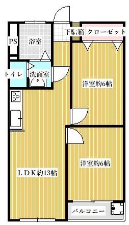 竹ノ塚コーポラス 間取り