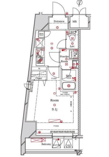 ARTECASA　PREST北千住 間取り図