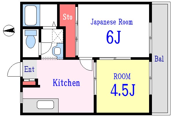 ロータスフラッツⅡ 101号室 間取り