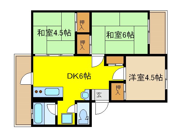 コーポ近江屋２ 間取り図