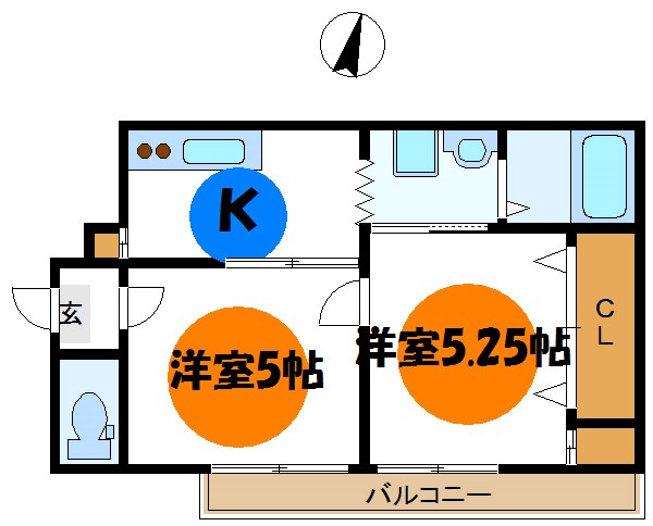 京葉フラットⅡ  間取り