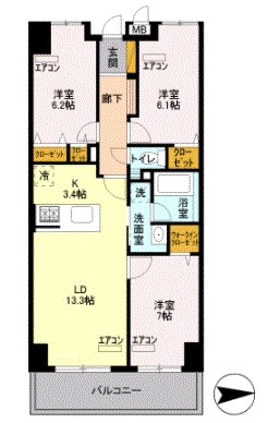 ロイヤルパークスシーサー 間取り