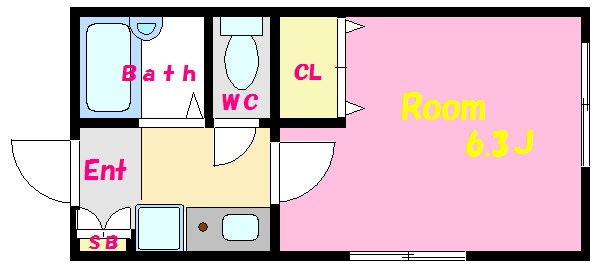 フローラ東小岩 間取り図