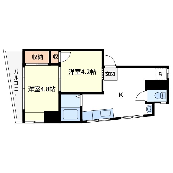 オキハイム 間取り図