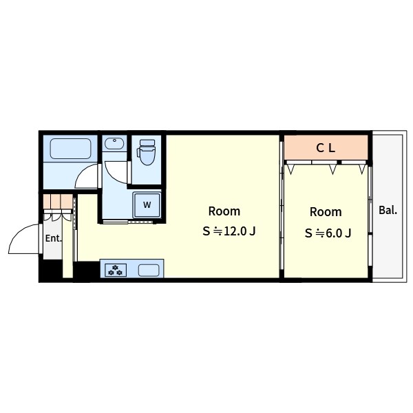 関屋ステーションハイツ 間取り図