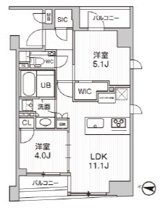 シーズンフラッツ日本橋人形町プレミア 間取り