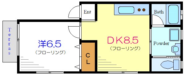 コーポツガ 間取り図