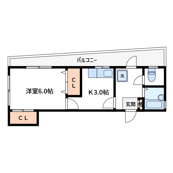 中山マンション 401号室 間取り