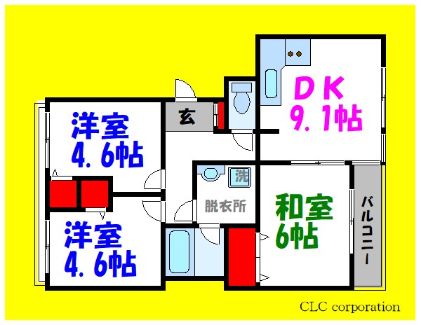 パラドール一之江 間取り図