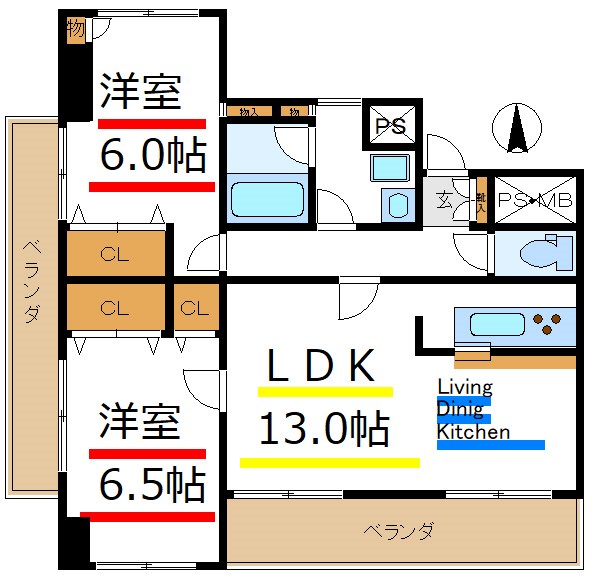 山内ビル  301号室 間取り