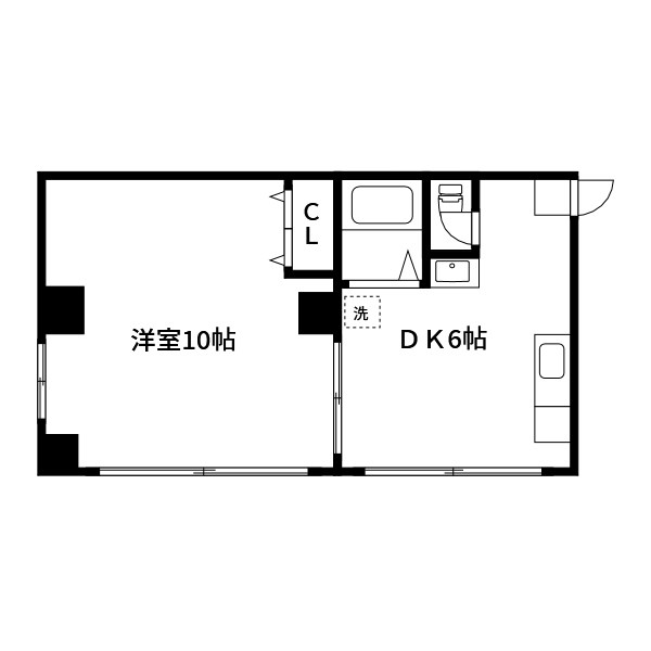 タカイビル  202号室 間取り