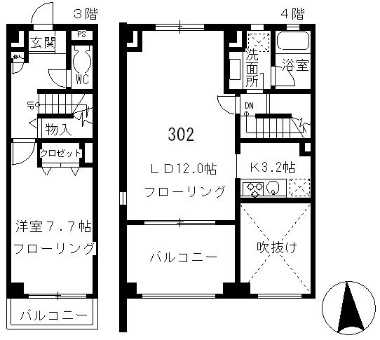 ヴィルヌーブ蔵前 間取り