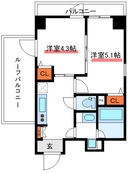 ルフレ　プレミアム町屋 間取り