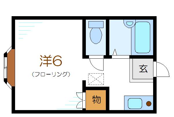 カサディ江戸川Ｎｏ.3 202号室 間取り