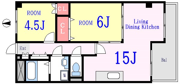 プワソンルージュ 間取り