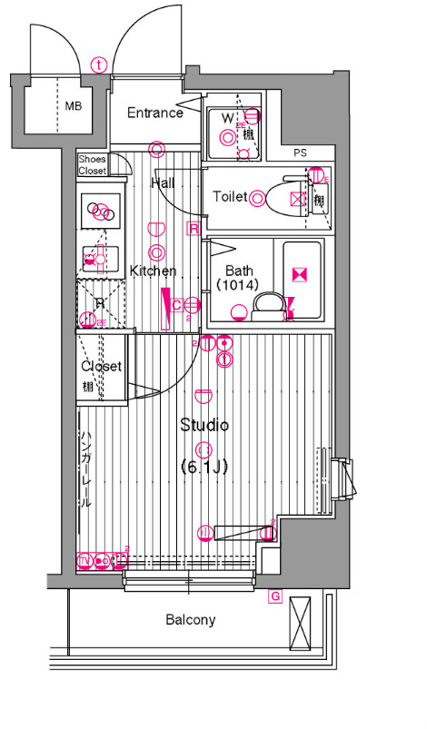 ガーラステーション新富町 間取り図