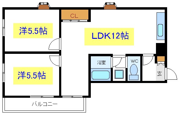 第二メゾン黒川 間取り図