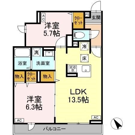 グラナーデ扇Ⅱ 間取り