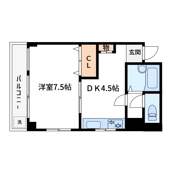 エコー石六 301号室 間取り