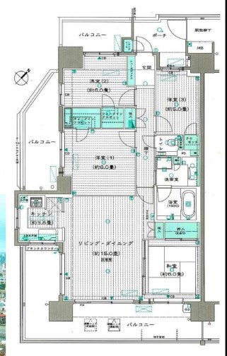 東京デュオシティイースト 間取り図