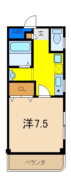 コーポカサイ弐番館 間取り図