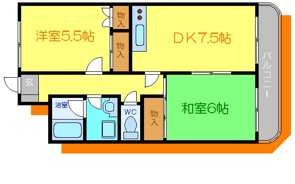 ビューハイツ 間取り図